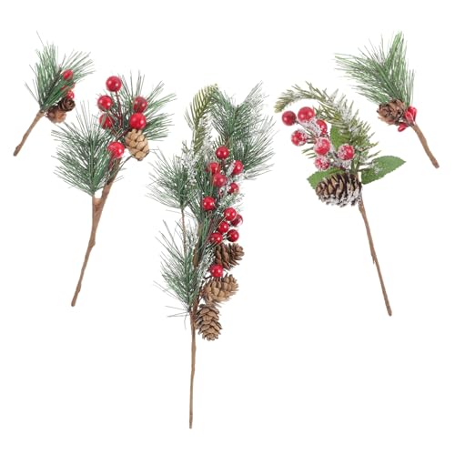 Amosfun 1 Satz weihnachtsdeko winterdeko weihnsgeschenke decoratiuni craciun naturdeko Weihnachtsglocken links weihnachtsbaum künstlich künstliche Beere künstliche Pflanzen Weich-PVC von Amosfun