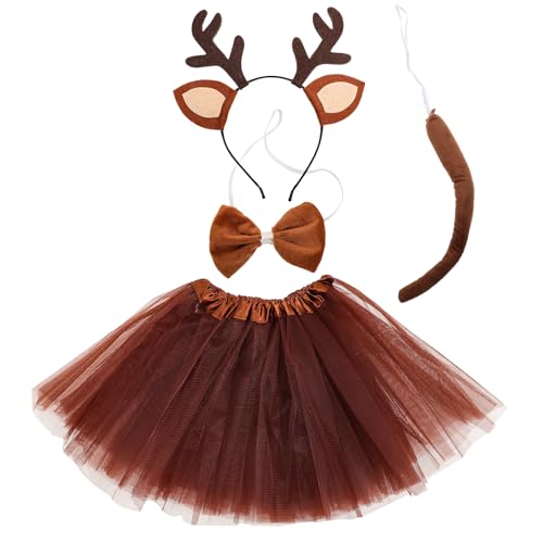 1 Set Hirsch Cosplay Kostüm Tutu Rentier Kostüm für Tierohren Show-Kostüm für Haustiere Partykleidung Kinder Weihnachten Kostüme Netztuch 1 Set Hirsch Cosplay Kostüm Tutu Rentier Kostüm für Tierohren Show-Kostüm für Haustiere Partykleidung Kinder Weihnachten Kostüme Netztuch von Amosfun