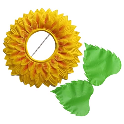 Amosfun 1 Set Kopfschmuck Kostüm Hüte Blumenkostüm Erwachsene Sonnenblumenbrille Zubehör Für Kleid Outfit Sonnenblumenkrone Chemo Kopfbedeckung Sonnenblumenkopfschmuck Kostüme von Amosfun