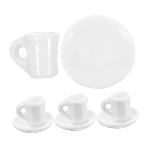 Amosfun 1 Set Porzellangeschirr für Rollenspiele, elegantes Sammlerstück, Zubehör für Puppenhaus-Dekoration von Amosfun