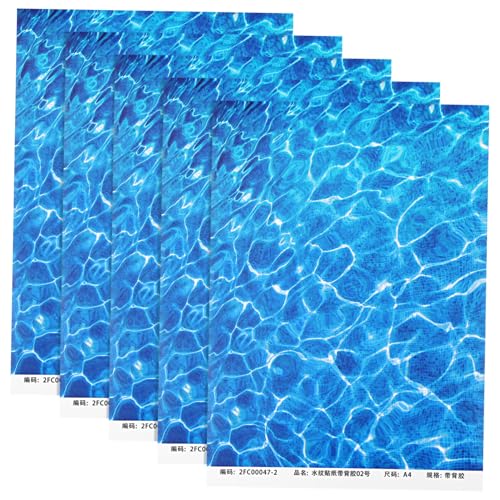 Amosfun 10 Blatt Teiliges Künstliche Wasserwellenfolie für Sandtisch Modell Wasserfeste Flussplatte mit Realistischer Wasseroptik Robustes Material für DIY Mikro Landschaft Fluss und See von Amosfun