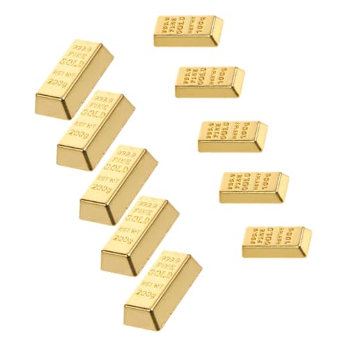 Amosfun 10 Stück Simuliertes BRIC-Modell Puppenhaus Miniaturgold winzige Metallgoldblocks Blöcke dekorative Filmrequisite Puppenhaus Goldsteine Mini -Metallgoldsteine Legierung Golden Amosfun 10 Stück Simuliertes BRIC-Modell Puppenhaus Miniaturgold winzige Metallgoldblocks Blöcke dekorative Filmrequisite Puppenhaus Goldsteine Mini -Metallgoldsteine Legierung Golden von Amosfun