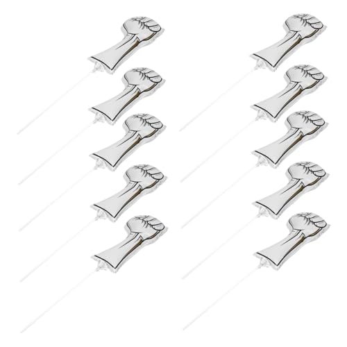 Amosfun 10 Stück Teiliges Aufblasbare Aluminium-folien Cheering Schläger in Faustform für Fußballfans Robustes Sport-deko Teamunterstützung bei Schul Sportveranstaltungen von Amosfun