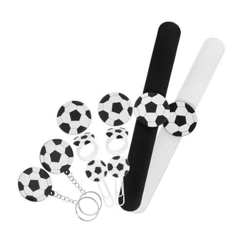 Amosfun 10 Stück Teiliges Fußball Mitgebsel für Schlüsselanhänger Ringe Lesezeichen Broschen Slap Armbänder Party Dekoration für Fußball Themenfeiern und Geburtstagsgeschenke Amosfun 10 Stück Teiliges Fußball Mitgebsel für Schlüsselanhänger Ringe Lesezeichen Broschen Slap Armbänder Party Dekoration für Fußball Themenfeiern und Geburtstagsgeschenke von Amosfun