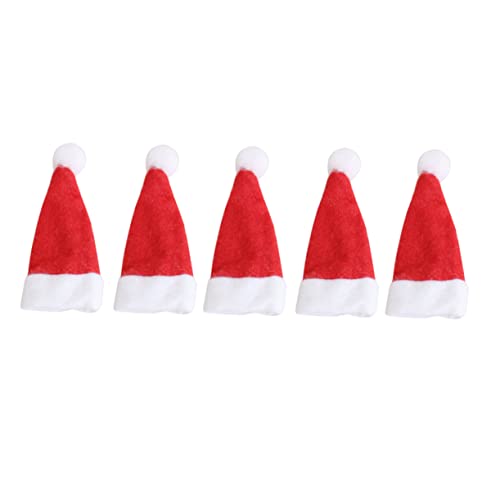 Amosfun 10 Stück Teiliges Mini Lollipop Candy Hat aus Vliesstoff Wiederverwendbare Weihnachtsmützen für DIY Basteln Niedliche Nikolausmützen als Dekoration für Lutscher Puppen und Amosfun 10 Stück Teiliges Mini Lollipop Candy Hat aus Vliesstoff Wiederverwendbare Weihnachtsmützen für DIY Basteln Niedliche Nikolausmützen als Dekoration für Lutscher Puppen und von Amosfun