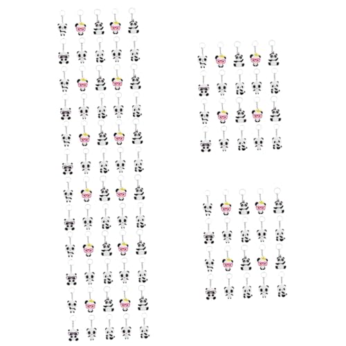 Amosfun 100 Stk Schlüsselanhänger Auto Spielzeug Mini-Spielzeug kinder schlüsselbund vielzweckleiter Schlüsselringe Schlüsseldekor Panda-Geschenke Taschen Ornament Zubehör schmücken PVC von Amosfun
