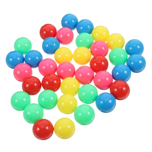 Amosfun 100 Stück Bunte Kunststoff Hohlkugeln Sichere und Wahrscheinlichkeitsbälle für Grundschule Geeignet für Lernspiele Murmelbahn und Vending Machine Toys von Amosfun