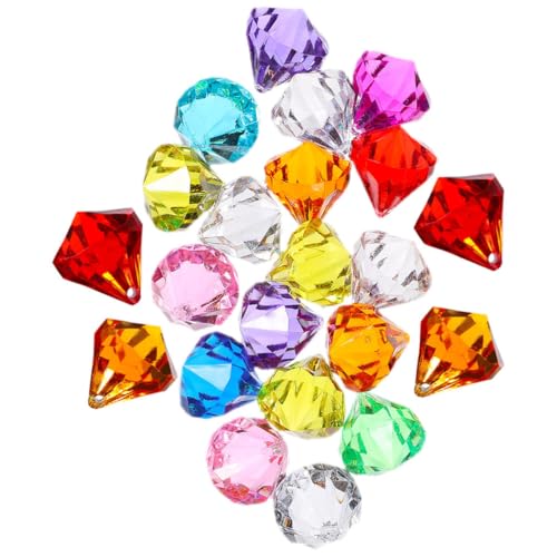 Amosfun 100 Stücke Acryl Diamant Edelsteine ​​für Pirate Schatzsuche Glatte Kanten Dekorationen Zufällig von Amosfun