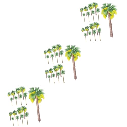 Amosfun 108 STK Palmenmodell Kuchendeckel Mit Palmen Tropische Landschaftsbäume Eisenbahnlandschaft Bäume Modelllandschaftsbäume Modell Palme Künstliche Kokospalme Mini Plastik Baummodell von Amosfun