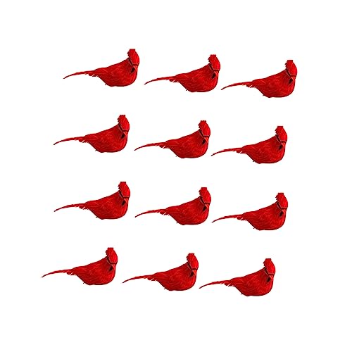Amosfun 12 Entzückende Künstliche Vögel Vogelmodell-Ornament Realistische Simulation Für Wohnzimmer Gartendekoration von Amosfun