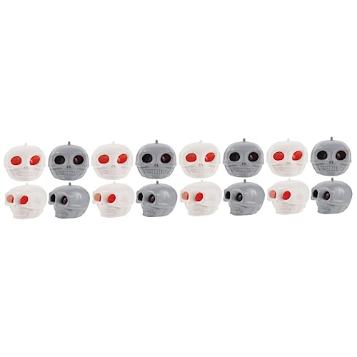 Amosfun 16 Skull-Pinch-Musik Totenkopf- schreckliches Spielzeug kinderspielzeug Spielzeug für Kinder Spielset für Kinder Halloween-Spielzeug lustige Schädelspielzeuge von Amosfun