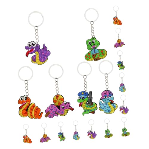 Amosfun 18Stücke Schlangen Schlüsselanhänger für Teiliges Cartoon Design Mitgebsel für Partys Süße Tiermotive für Taschen und Schulmaterialien Amosfun 18Stücke Schlangen Schlüsselanhänger für Teiliges Cartoon Design Mitgebsel für Partys Süße Tiermotive für Taschen und Schulmaterialien von Amosfun