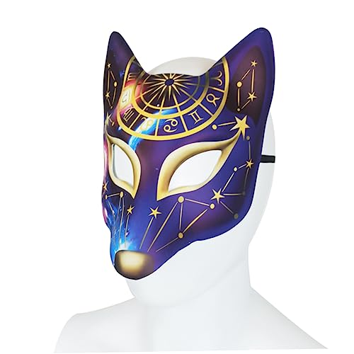 Amosfun 1Stk Fuchs Halloween-Party- Halbgesichts-Fuchsmaske halloween masken halloweenmaske weißes Kostüm Cosplay-Masken Cartoon- Halloween-Tiermaske bilden Japan Mann von Amosfun