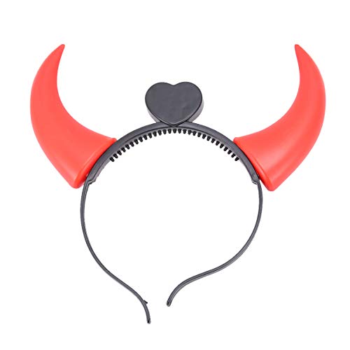 Amosfun 1pcs Halloween Teufel Hörner leuchten Teufelshörner blinken Stirnband Halloween Kopf boppers von Amosfun