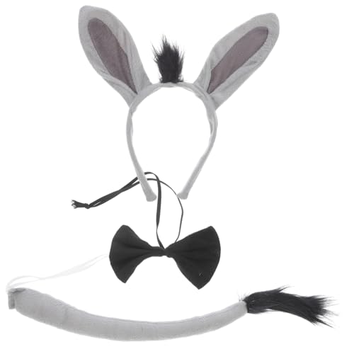Amosfun 1satz Eselohren Und Fliege Lustige Tierkostüm-accessoires Für Halloween Cosplay Und Partys Geeignet Für Erwachsene Vielseitig Und Bequem von Amosfun
