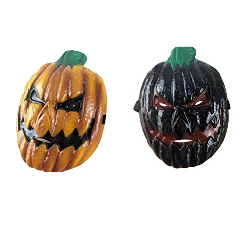 Amosfun 2 STÜCKE Halloween Ghost Festival Kürbis Gesichtsmaske Teufel Kürbis Maske Partei Liefert für Karneval Cosplay Halloween von Amosfun