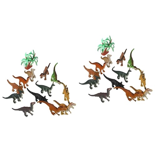 Amosfun 2 Sätze Dinosaurier-Modell Tierspielzeug Lernspielzeug Dinosaurier-tiermodell Puzzle Tieranzug Plastik Kind von Amosfun