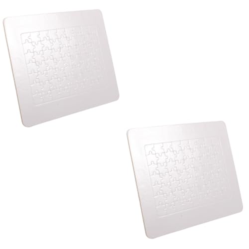 Amosfun 2 Stück Blank Puzzle Pieces Holz Sublimation Heat Transfer Craft Puzzle DIY Jigsaw für Kreative Wärmeübertragung und Persönliche Gestaltung für Familienfeiern und Bastelprojekte von Amosfun