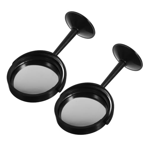 Amosfun 2 Stück Experimenteller optischer konkaver und konvexer Spiegel runder konvexer Spiegel konkaver Spiegel pp Black von Amosfun
