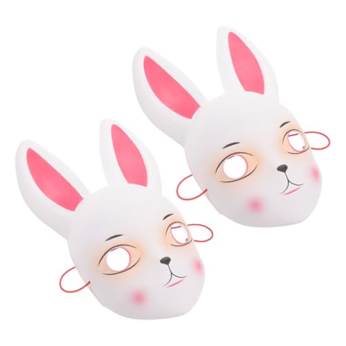 Amosfun 2 Stück Hasenmaske Halloween Tiergesichtsmaske Osterhasenohr Für Kinder Frauen Mädchen Halloween Osterkostüm Party Cosplay Requisiten von Amosfun