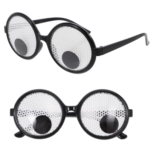 Amosfun 2 Stück Rollbrille Halloween-brillen Für Erwachsene Halloween- Für Augapfel-brille Brille Mit Augen Darauf Sonnenbrillen Spaß Riesige Brille Abs-kunststoff von Amosfun