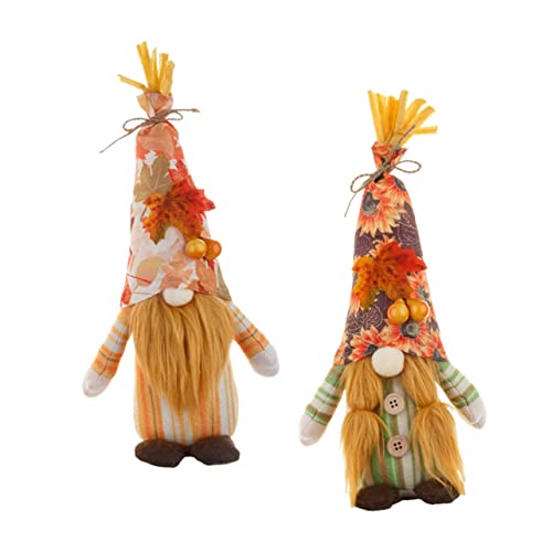 Amosfun 2 Stück Thanksgiving Zwerge Gartenzwerge Ornament Animierte Geburtstagsdekoration Süße Party Weihnachten Freche Zwerge Schild Mini Fröhlicher Plüsch Lustiges Stufenset von Amosfun