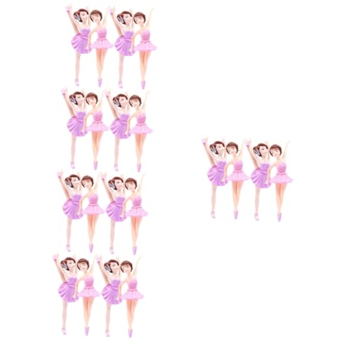Amosfun 20 Stk Ballerina-Mädchen Tänzer Kuchen Topper Dekorationen für Aquarien Zubehör für Aquarien Papierbecher tanzende Figur Mädchen Miniatur Prinzessin Statue Moos Zylinder Skulptur von Amosfun