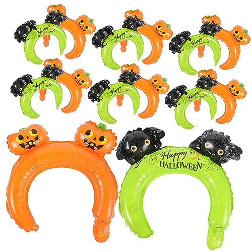 Amosfun 20 Stück Halloween-Ballon-Haarbänder, lustige, aufblasbare Stirnbänder für Kostümpartys, Festivals, Dekorationen, sichere Materialien für Bars, Einkaufszentren und Familienaktivitäten von Amosfun