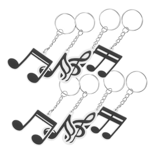 Amosfun 20St Musik Schlüsselanhänger Geschenke für Tanzpartys Schlüsselanhänger mit Musiknoten das Geschenk Geldbörsen Taschendekoration Schlüsselanhänger im Musikstil Rucksack Ornament von Amosfun