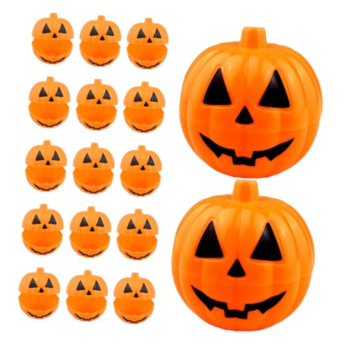 Amosfun 20stücke Kürbis-süßigkeitenspender Aus Kunststoff Wiederverwendbare Mini-kürbis-aufbewahrungsbox Für Snacks Halloween-dekoration Und Requisiten Für Partygeschenke von Amosfun