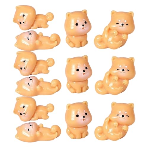 Amosfun 20stücke Miniatur-welpenfiguren Aus Harz Hundestatuen Spielzeug Für Puppenhaus Bonsai Mikrolandschaft Kuchendekoration DIY-Ornament Auto-armaturenbrett-Dekoration von Amosfun