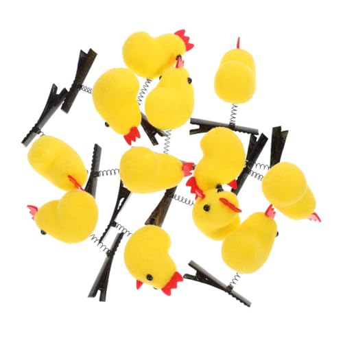 Amosfun 24 Stück Teiliges Niedliche Kleine Gelbe Küken Haarspangen für Mädchen Schonende Haarnadeln Bunte Cartoon Haarschmuck Vielseitig für Alltag und Party Komfortabel und Haarschonend von Amosfun