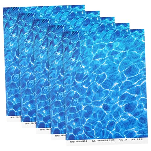 Amosfun 25 Blatt Selbstklebende Wasserfolie für Sandtischmodell Künstliche Flussmuster Dekoration Robustes Kunststoffmaterial DIY Landschaftsbau Zubehör für Miniaturlandschaften von Amosfun
