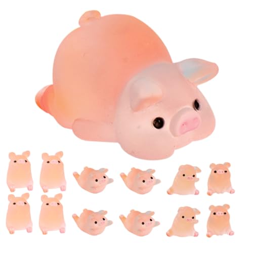 Amosfun 25 Stück Teiliges Miniatur Schwein Resin Figuren Leichte Kreative Garten und Landschaftsdekoration Vielseitig für DIY Niedliche Mini Tier Ornamente Gemischte Designs von Amosfun