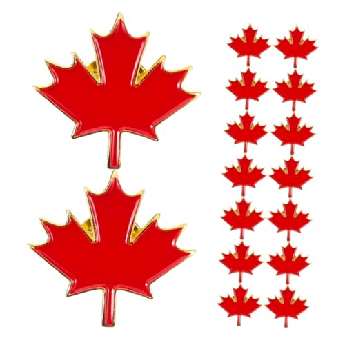 Amosfun 25pcs Maple Leaf Badge Metall Brosche Revers Pin Vintage Brosche Pin Für Kleidung Taschen Hüte Souvenir Stylish Clothing Accessoire Amosfun 25pcs Maple Leaf Badge Metall Brosche Revers Pin Vintage Brosche Pin Für Kleidung Taschen Hüte Souvenir Stylish Clothing Accessoire von Amosfun