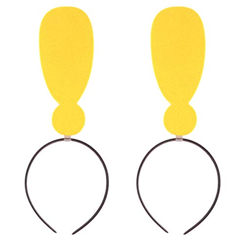Amosfun 2Pcs Neuheit Stirnband Party Kostüm Zubehör Ausrufezeichen Stirnband Kopfbedeckung Dekoration Haarschmuck Mädchen Frauen Cosplay Prop Gelb Amosfun 2Pcs Neuheit Stirnband Party Kostüm Zubehör Ausrufezeichen Stirnband Kopfbedeckung Dekoration Haarschmuck Mädchen Frauen Cosplay Prop Gelb von Amosfun