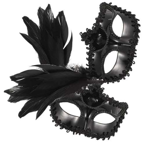 Amosfun 2St Karnevalsmaske halloween masken halloweenmaske Nachtclub-Masken Venezianische Partymaske Halloween-Kostüm für Erwachsene Cosplay-Outfits Cosplay-Maske für Frauen Ball Masken von Amosfun