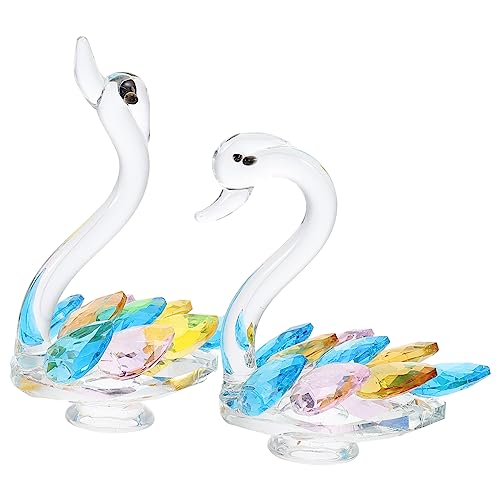 Amosfun Schwanenstatue Kristallfiguren-Set Schwan Dekorative Ornamente Elegantes Schwanendekor Für Den Anlass Amosfun Schwanenstatue Kristallfiguren-Set Schwan Dekorative Ornamente Elegantes Schwanendekor Für Den Anlass von Amosfun