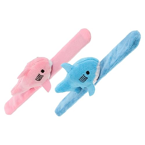 Amosfun 2St Plüschring halloween geburtstagsmitgebsl saumband bügel plushbit Animal-Slap-Armband Armbänder Slap-Bands mit Tiermotiven Armband für PP Baumwolle von Amosfun
