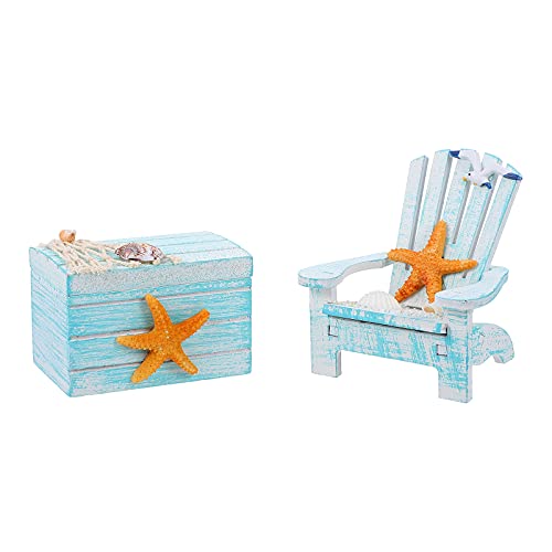 Amosfun Strandkorb-Ornament – ​​mini-stuhlmodell-Ornament Mediterraner Stil Perfektes Am Meer von Amosfun