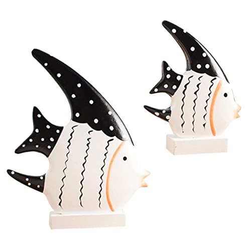 Amosfun Realistisches Fischspielzeug Aus Holz Für Den Schreibtisch Fischdekor Fischhandwerk Kinderzimmerdekoration Fischschmuck Pädagogisches Kinderspielzeug von Amosfun