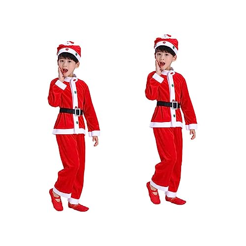 Amosfun 2st Baby-outfits Jungenkleidung Kleidung Für Kleinkinder Weihnachtsmannanzug Für Kinder Weihnachtsmann Anzug Für Kinder Weihnachtsmann-outfit Für Kinder Weihnachtsanzug Einstellen von Amosfun