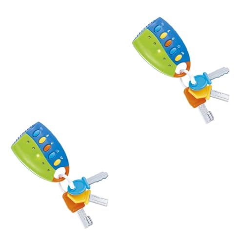 Amosfun 2st Kindersimulation Ferngesteuerte Autoschloss-schlüsselkombination Ferngesteuertes Spielzeug Lernen Babyspielzeug Fernbedienung Kleinkind Schlüsselbund Elektronisches Bauteil von Amosfun