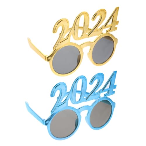 Amosfun 2st Sonnenbrillenneuheit 2024 Weihnachtsbrille Partybrille Für Das Neue Jahr 2024 Sonnenbrille Für Kinder 2024 Brillen Partygeschenke Für Das Neue Jahr Golddekor Stk Foto Anzahl von Amosfun