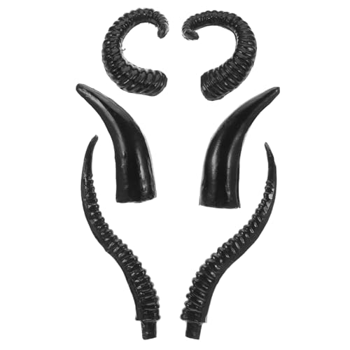 Amosfun 3 Paare Simulierte Tierhörner falsche Hörner Künstliche Widderhörner Fake Bull Horn Accessoires Haar Horn Cosplay Schafhörner künstliche Schafshörner Plastik Schwarz Amosfun 3 Paare Simulierte Tierhörner falsche Hörner Künstliche Widderhörner Fake Bull Horn Accessoires Haar Horn Cosplay Schafhörner künstliche Schafshörner Plastik Schwarz von Amosfun