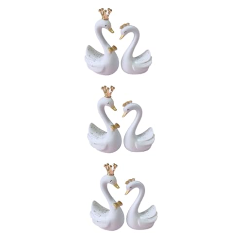 Amosfun 3 Paare Swan Resin Art Décor Teiliges für Hochzeit Geburtstag Cake Topper und Autodekoration Langlebige und Kreative Figuren für und Partydesign Amosfun 3 Paare Swan Resin Art Décor Teiliges für Hochzeit Geburtstag Cake Topper und Autodekoration Langlebige und Kreative Figuren für und Partydesign von Amosfun