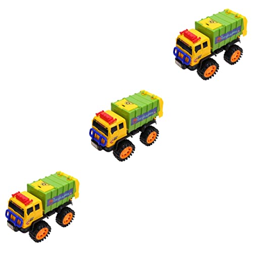 Amosfun 3 STK Jungs-Spielzeug Müllwagen Spielzeug Autos Zurückziehen Lastwagen Zurückziehen LKW-Spielzeug Kind Junge Bagger von Amosfun