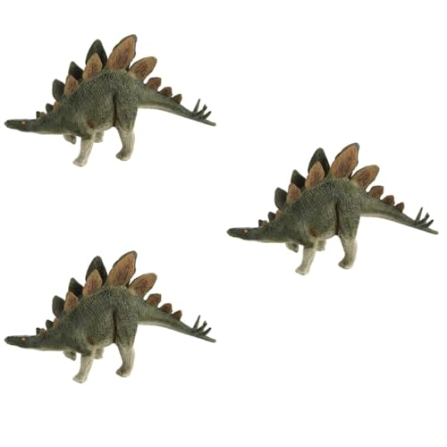 Amosfun 3 STK Spielzeuge Dinosaurier-Spielzeug Stegosaurus-Ornament Stegosaurus-Modell Dinosaurier-Ornament Für Zimmer Fest Dekorationen von Amosfun