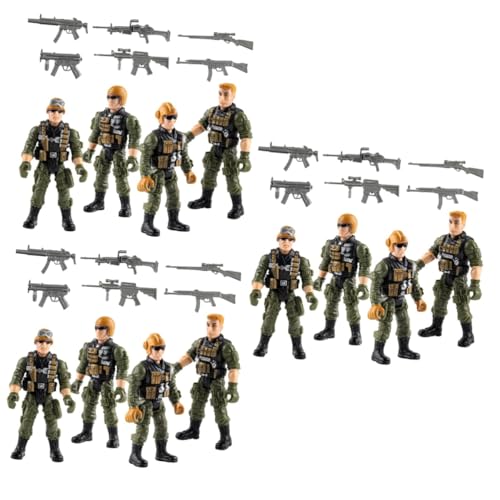 Amosfun 3 Sätze Modell Spielzeug Militärische Figuren Mini Kind Ornamente von Amosfun