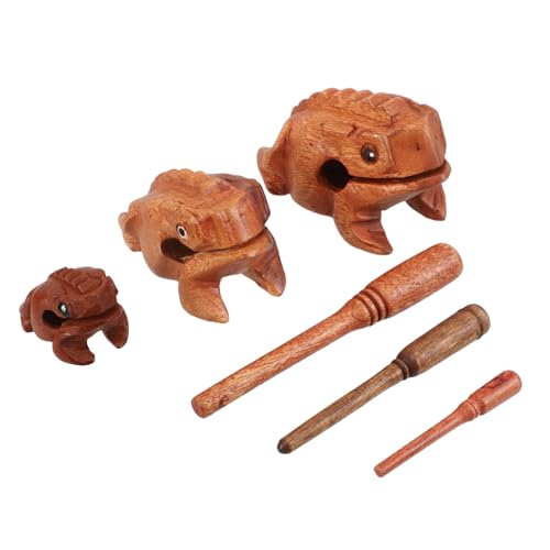 Amosfun 3 Stück Glücksfrosch Aus Holz Percussion-musiktonblock Schreibtischaccessoires Für Männer Holzfroschinstrument Mit Stock Musikinstrument-wohnkultur Regaldekor Musikalischer Frosch Amosfun 3 Stück Glücksfrosch Aus Holz Percussion-musiktonblock Schreibtischaccessoires Für Männer Holzfroschinstrument Mit Stock Musikinstrument-wohnkultur Regaldekor Musikalischer Frosch von Amosfun